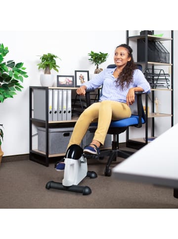 relaxdays Mini Heimtrainer in Schwarz/ Weiß - (B)35 x (H)30 x (T)41 cm