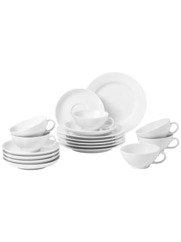 Seltmann Weiden 18er Set Teeservice Rondo Liane weiß in weiß