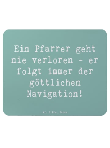 Mr. & Mrs. Panda Mouse Pad Spruch Pfarrer Navigation mit Spruch in Meeresbrise
