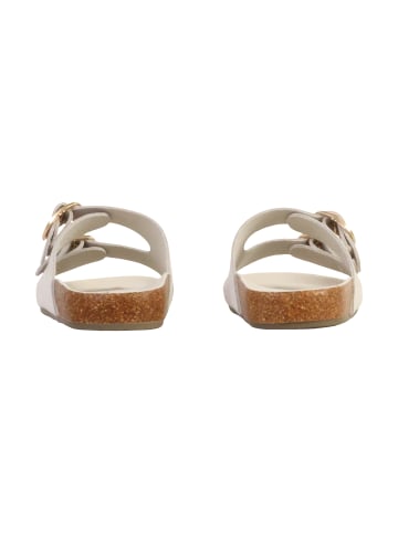 Divine Factory Alénoa Leder-Pantoletten Beige