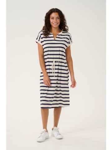 Cream Kleid CROva Regular fit in Blue melange stripe