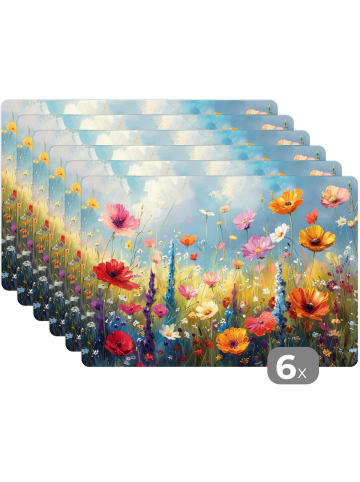 MuchoWow Platzset - Tischset (6-teilig) Mehrfarbig, abwaschbar