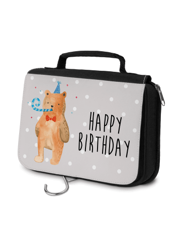 Mr. & Mrs. Panda Badetasche Bär Geburtstag mit Spruch in Grau Pastell