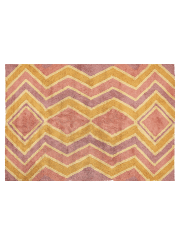 Beliani Kurzflor CANAKKALE in Bunt/Gelb/Lila - (W) 140 x (H) 1.5 x (L) 200 cm