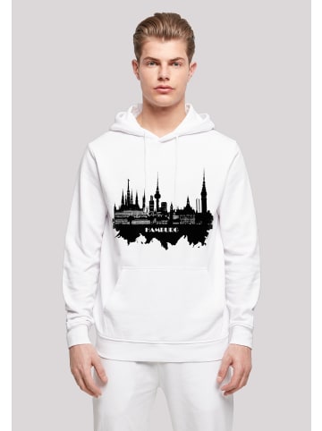 F4NT4STIC Basic Hoodie Cities Collection - Hamburg skyline in weiß