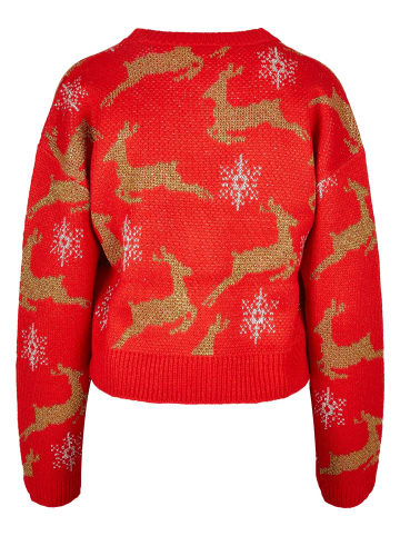 Urban Classics Urban Classics Gestrickte Strickjacke in red/gold