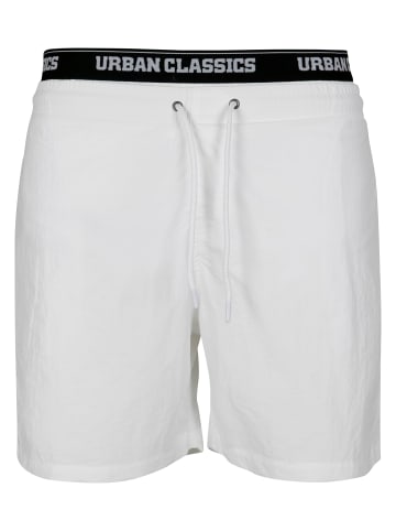 Urban Classics Badeshorts in wht/blk/wht