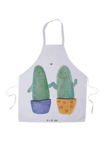 Mr. & Mrs. Panda Backschürze Kaktus Liebe ohne Spruch in Weiß