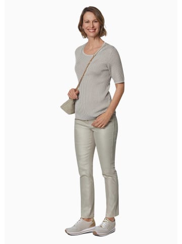 GOLDNER Pflegeleichter Pullover in hochwertiger Rippenstruktur in taupe