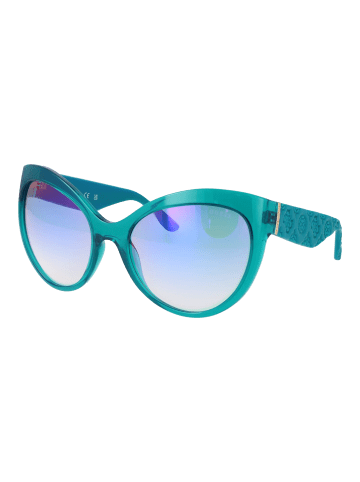 Guess Frauen Sonnenbrille Schmetterling Türkis