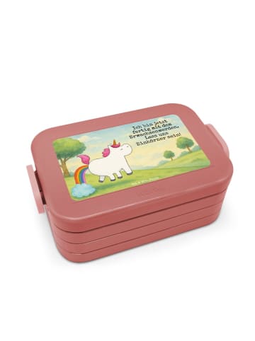 Mr. & Mrs. Panda Bentobox Einhorn Pupsen Design mit Spruch in Rot Pastell