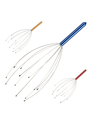 relaxdays 6 x Kopfmassagegerät in Blau