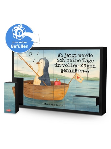 Mr. & Mrs. Panda Befüllbarer Adventskalender Pinguin Angelboot D... in Weiß