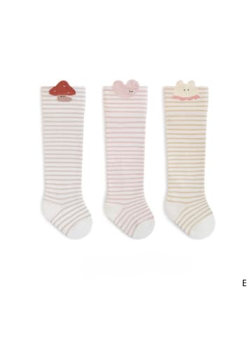 MUNADUNA 3er-Set 'Hase' Baby-Hochsocken E
