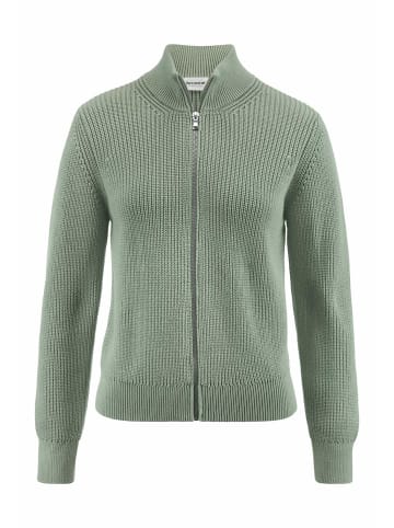 Hessnatur Strickjacke in mattgrün