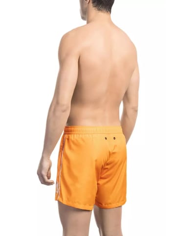 Bikkembergs Orange Schwarz Polyester Herren Badeanzug