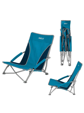 COFI 1453 NILS CAMP NC3035 Campingstuhl – klappbarer Outdoor Stuhl mit in Blau-Grau