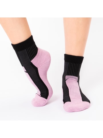 Occulto 3er Pack Merino Wandersocken Makalu in Schwarz-Pink-Grau