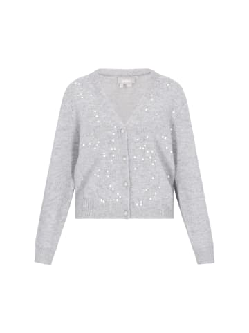Usha Women Cardigan in light grey melange