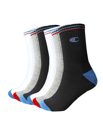 Champion Socken Crew Socks 6 Paar in schwarz - weiß - grau