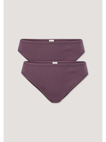 Hessnatur Slip Regular Cut 2er-Set in brombeere