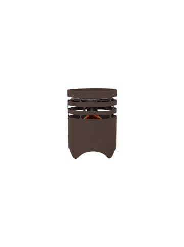 STAR Trading Solar Bodenleuchte ,Marron, Metall, USB und solar, braun, 25cm, Ø 18,