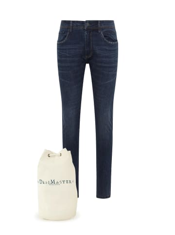 DreiMaster Maritim Herren Jeans + Shopping Bag - Set in Blau