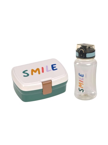 Lässig Lunchset Brotdose & Trinkflasche Little Gang in Smile Milky