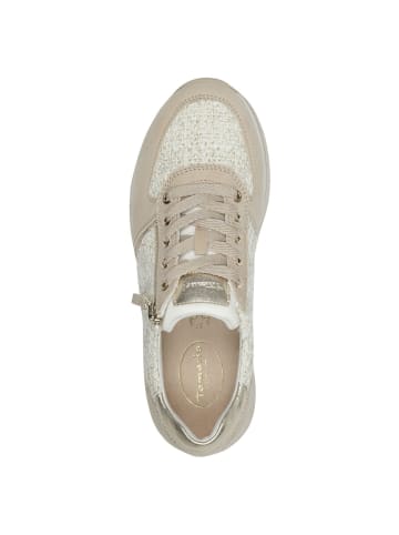 Tamaris WIDE FIT Sneaker in BEIGE/GOLD