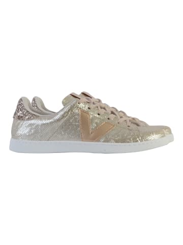 Victoria Niedrige Sneaker mit Schnürung Beige
