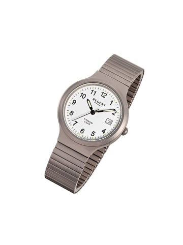 Regent Armbanduhr Regent Titan-Uhren silber, grau mittel (ca. 36mm)