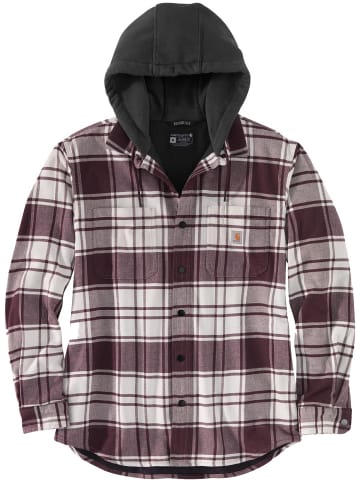 CARHARTT  Flanneljacke in bordeaux/bunt-kombi