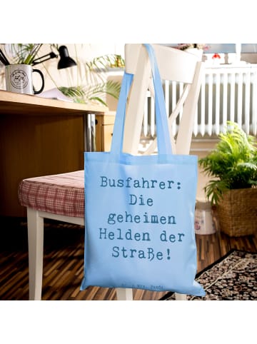 Mr. & Mrs. Panda Tragetasche Spruch Busfahrer Helden mit Spruch in Sky Blue