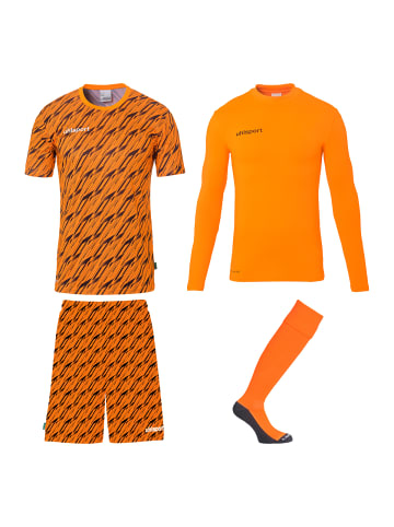uhlsport  Torwart-Sets Progressive Kids in fluo orange/schwarz