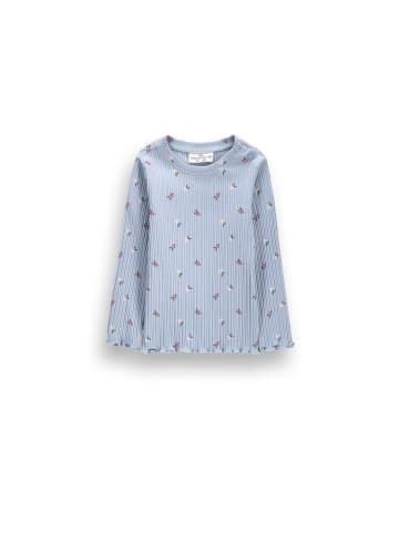 Coccodrillo Geripptes Langarmshirt in hellblau