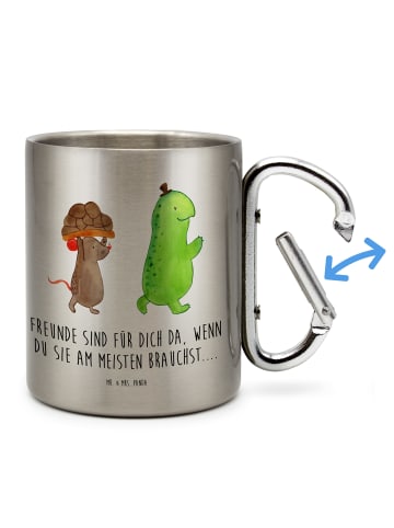 Mr. & Mrs. Panda Thermobecher Schildkröte Maus mit Spruch in Silber