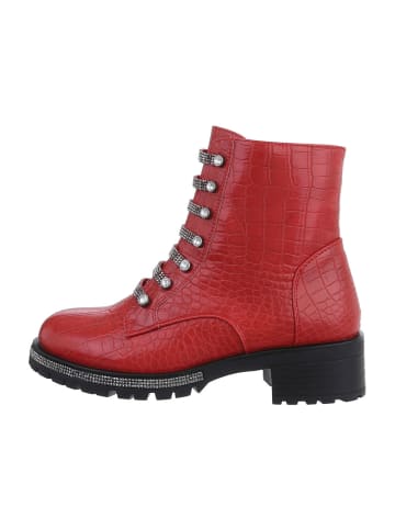 Ital-Design Stiefelette in Rot