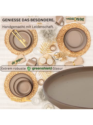 Sänger Dessertteller Bombay Oak - 4 teilig aus Steingut