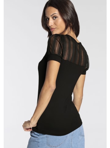 Melrose Spitzenshirt in schwarz