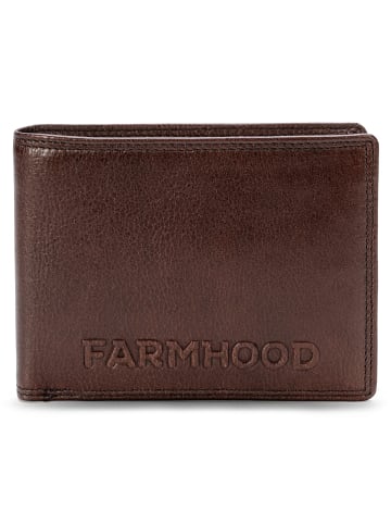 Farmhood Memphis Geldbörse RFID Schutz Leder 12.5 cm dark brown