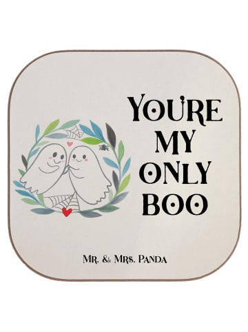 Mr. & Mrs. Panda Untersetzer für Gläser Gespenster  Liebe  Desig... in Weiß