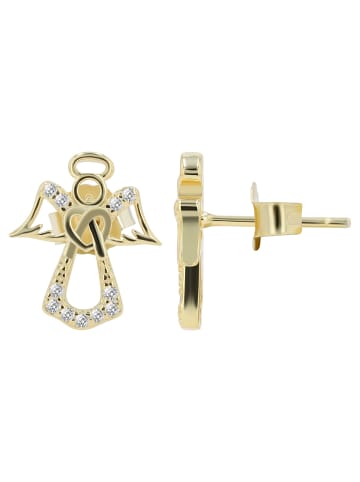 Adeliás Damen Ohrringe – Ohrstecker aus 925 Silber in gold