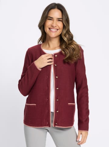 Sieh an! Strickjacke in dunkelrot-rosenholz