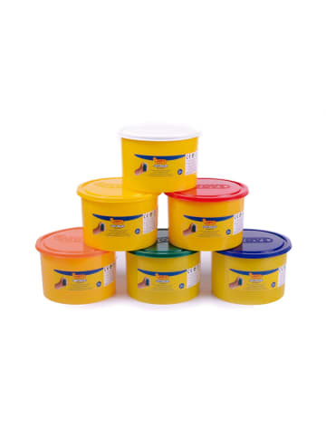 Jovi Soft Dough BLANDIVER Knetmasse 6er Kasten, 460g Dosen, sortiert