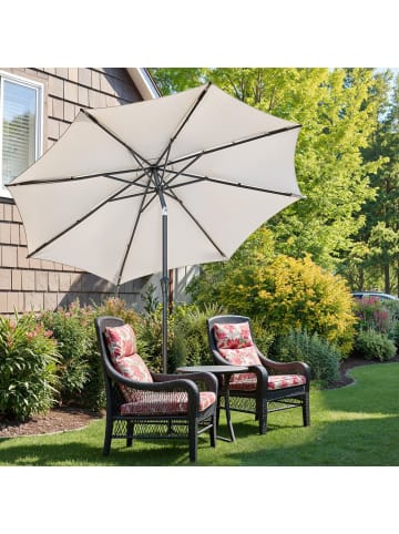 SONGMICS Sonnenschirm Sheld in Beige - (H)252 x Ø290 cm
