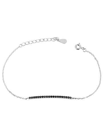 Adeliás Damen Armband aus 925 Silber mit Zirkonia 16 cm in silber
