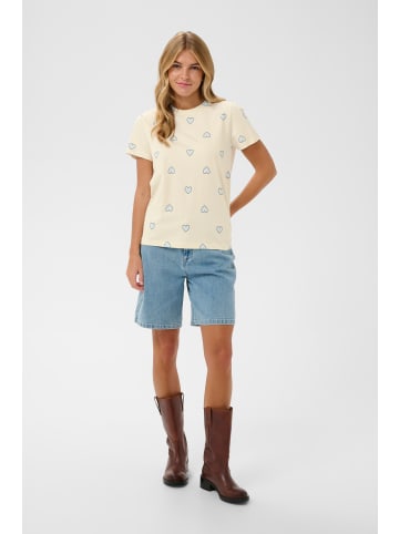 SAINT TROPEZ T-shirt PixilinaSZ Gerade Passform in Off White Skyway Big Hearts
