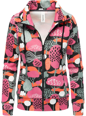 ragwear Sweatjacke Ronette Print in Black