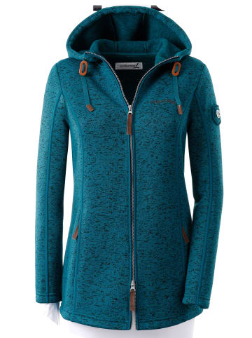 WITT WEIDEN Fleece-Jacke in petrol-meliert