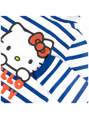 Cerda Langarmkleid Hello Kitty gestreift in Weiß